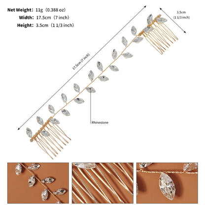 Handmade rhinestone hair comb