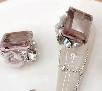 Rock sugar crystal pile diamond nail accessories