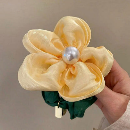 Spring atmosphere flower pearl hairband