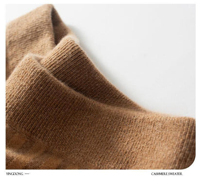 A-version pleated heavyweight thickened two-tone cashmere knitted skirt