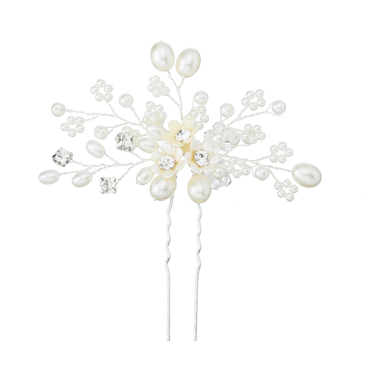 Handmade Pearl Rhinestone Hairpin