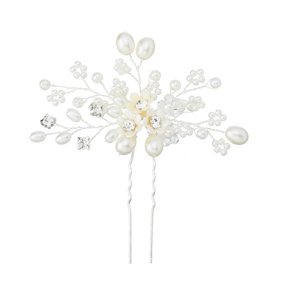 Handmade Pearl Rhinestone Hairpin