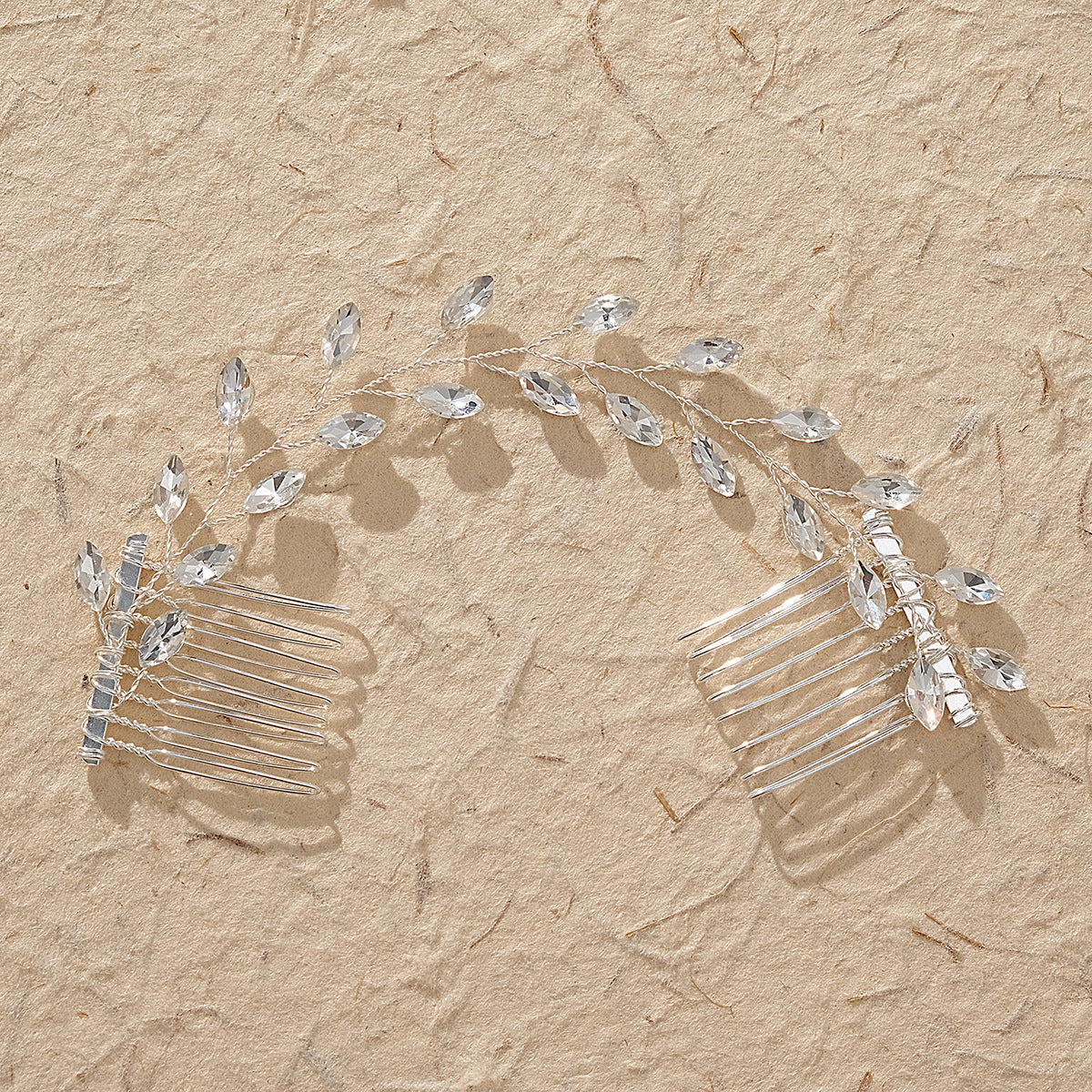 Handmade rhinestone hair comb
