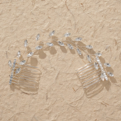 Handmade rhinestone hair comb