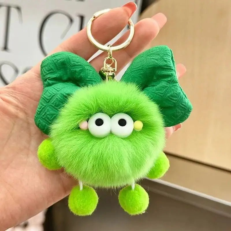 Bowknot coal ball elf monster bag ornament car keychain