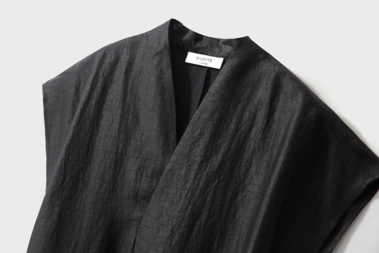 Silk Xiangyunsha Turtle Crack Dress Women's Mulberry Silk Long Sleeve Dres