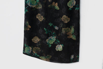 Mulberry silk side zipper bottoming suspender dress