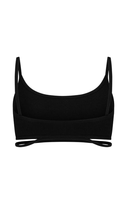 Splice Wool Bralet - Black