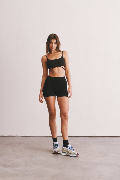 Splice Wool Bralet - Black