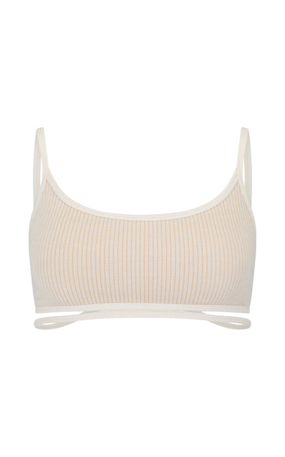 Splice Wool Bralet - Bone White