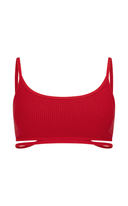Splice Wool Bralet - Crimson