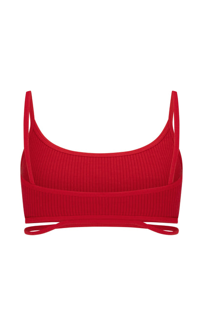 Splice Wool Bralet - Crimson