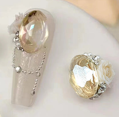 Rock sugar crystal pile diamond nail accessories