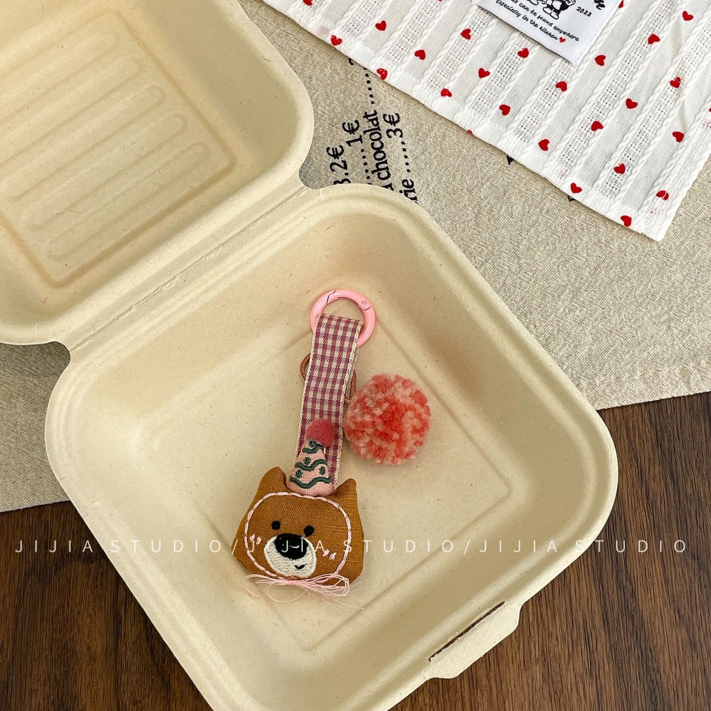 Korean new cute cartoon bear pendant