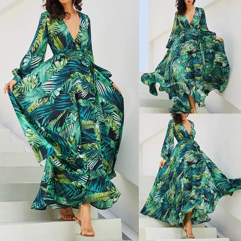 Women Dresses Sale Clearance Ladies V-Neck Casual Dress Summer Backless Solid Maxi Dress