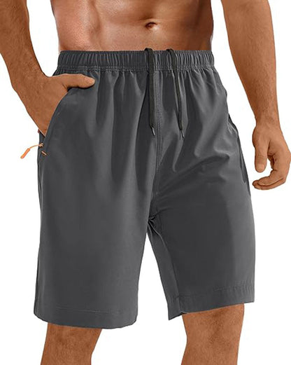 Exercise Fitness Shorts Shorts Men’s Quick Dry Running Shorts with Zipper Pocket