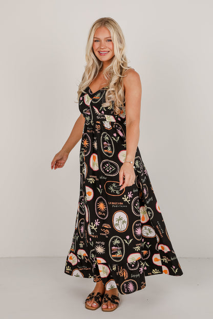 FINAL SALE - Vitamin Sea Black Maxi Dress