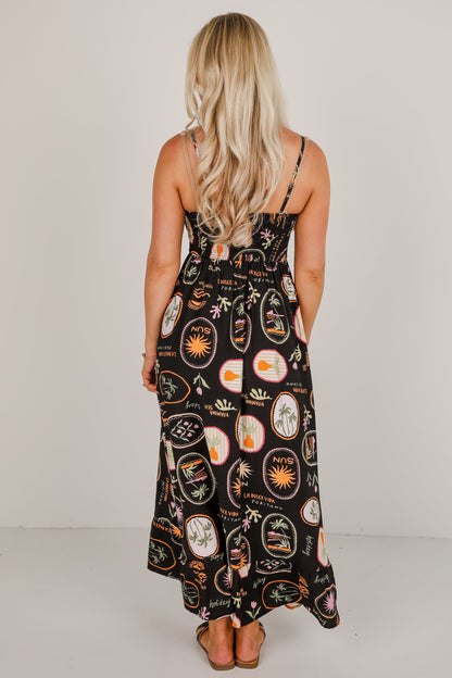 FINAL SALE - Vitamin Sea Black Maxi Dress