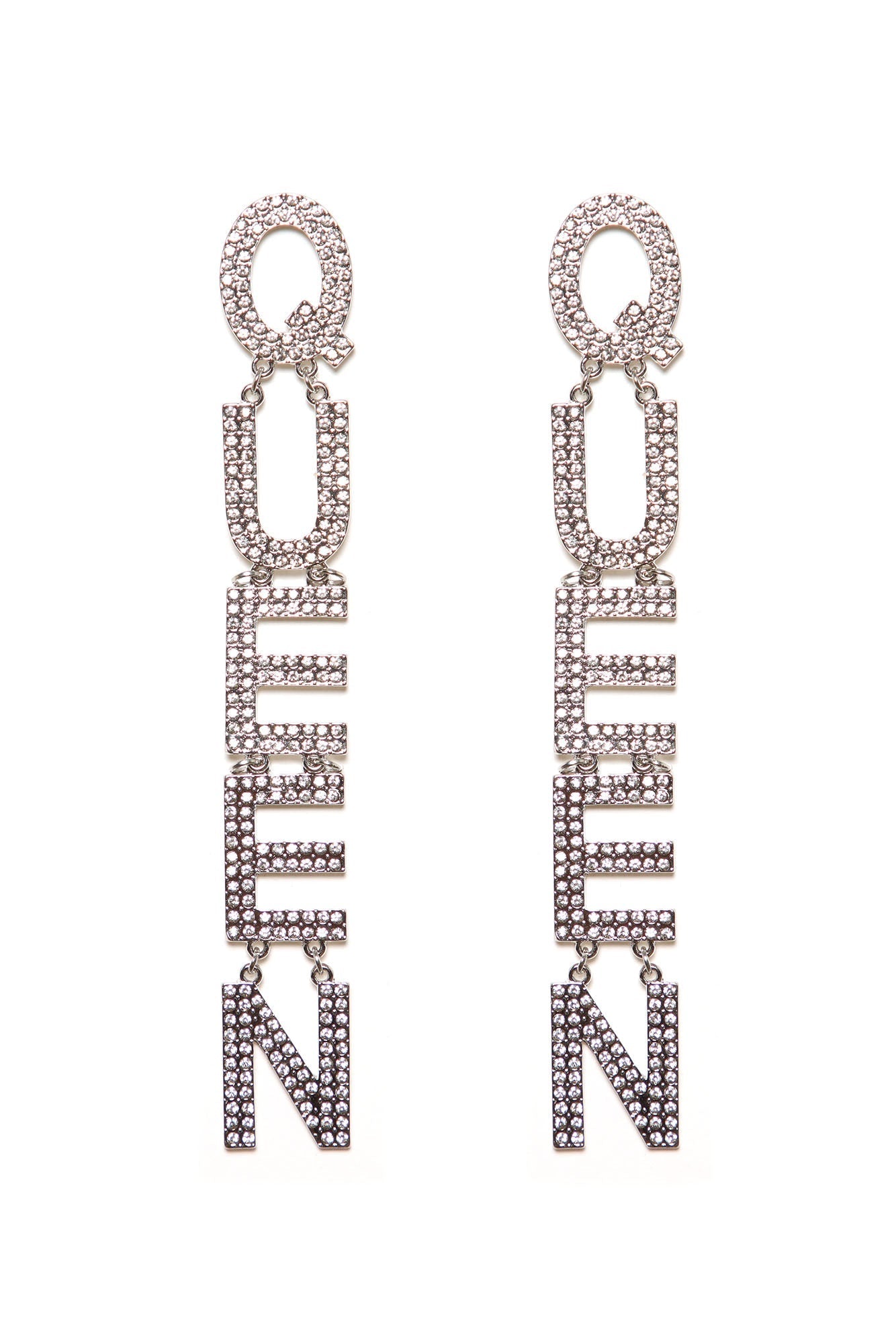 All Hail The Queen Earrings – Silver