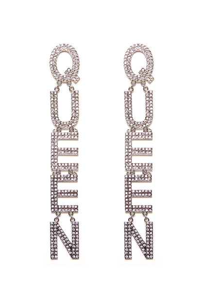 All Hail The Queen Earrings – Silver