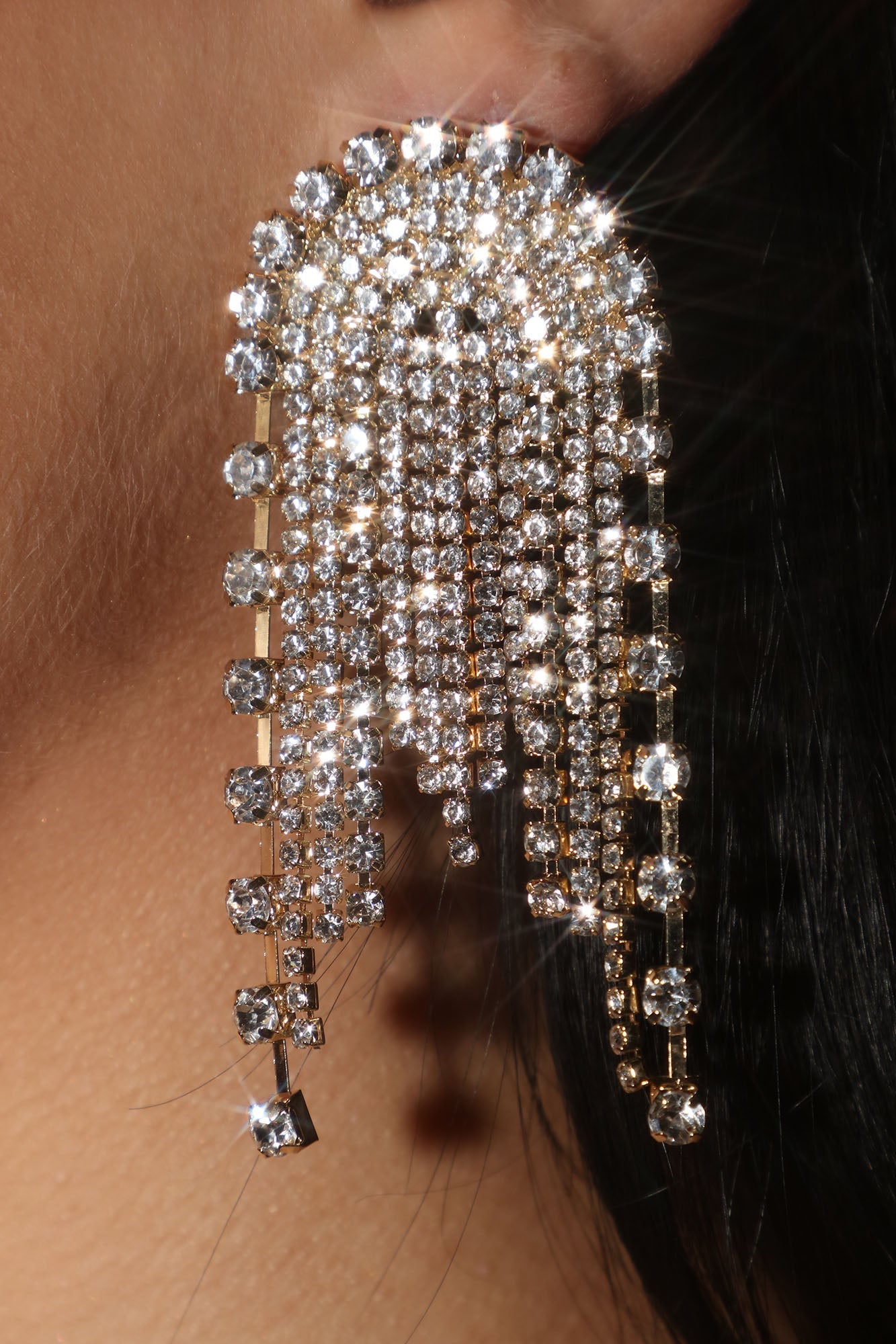 Blingiest Of Them All Earrings – Gold